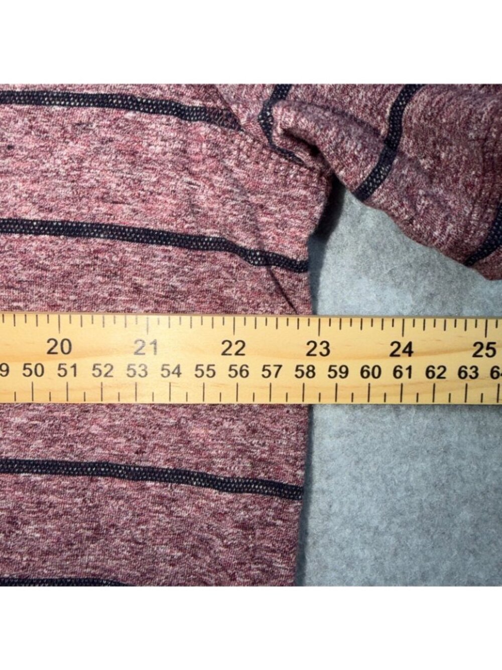 Copper & Oak Men's XXL Burgundy Striped Short Sleeve Henley Shirt - Picture 11 of 12